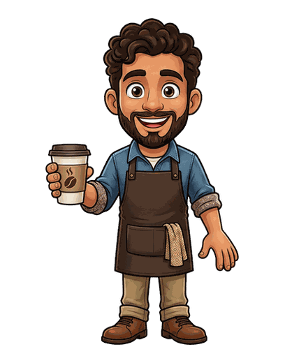 Barista mascot
