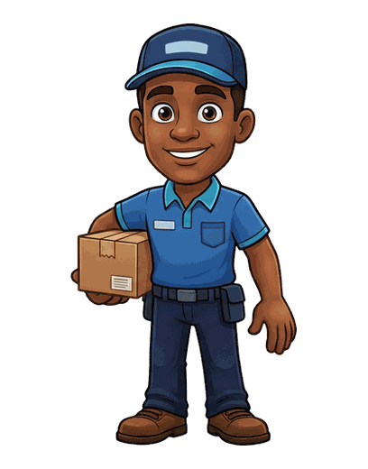 Courier Delivery mascot