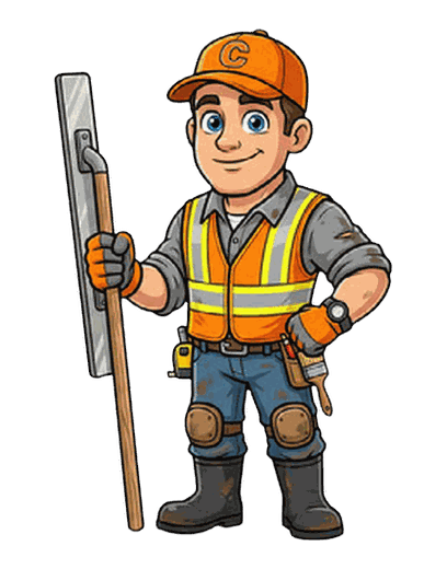 Concrete Finisher mascot
