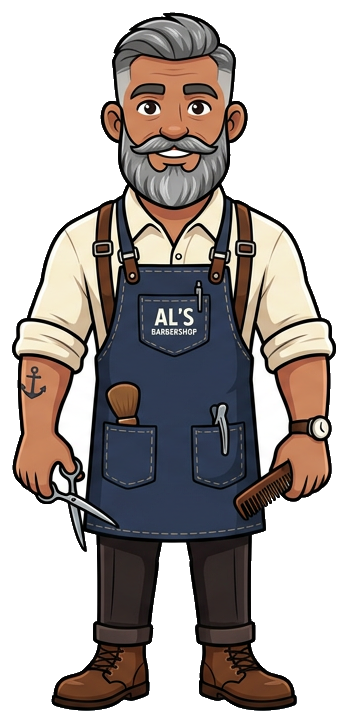 Theo — mascot for barbershop