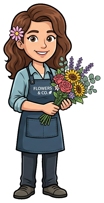 Rosie — mascot for flower shop